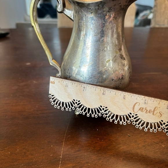 Vintage International Silver Co.Silverplated Pitcher Hand Made in India - Picture 13 of 16